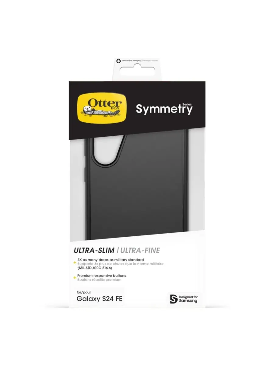 Чехол OtterBox Symmetry для Samsung Galaxy S24 FE — изображение 4 из 5, черный