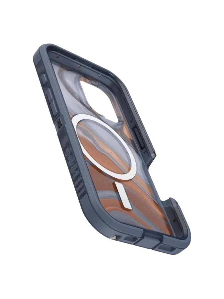 Прозрачный чехол Defender Pro XT Clear MagSafe для Apple iPhone 16 Otterbox — изображение 3 из 5, синий мульти