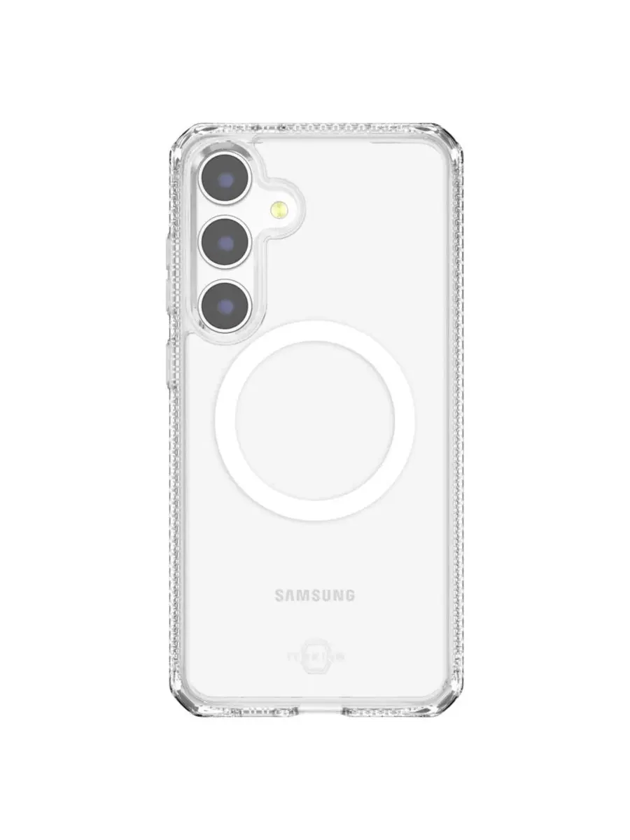 Чехол-гибрид с прозрачной спинкой, MagSafe, для Samsung Galaxy S25 Plus ITSkins — изображение 1 из 8, прозрачный