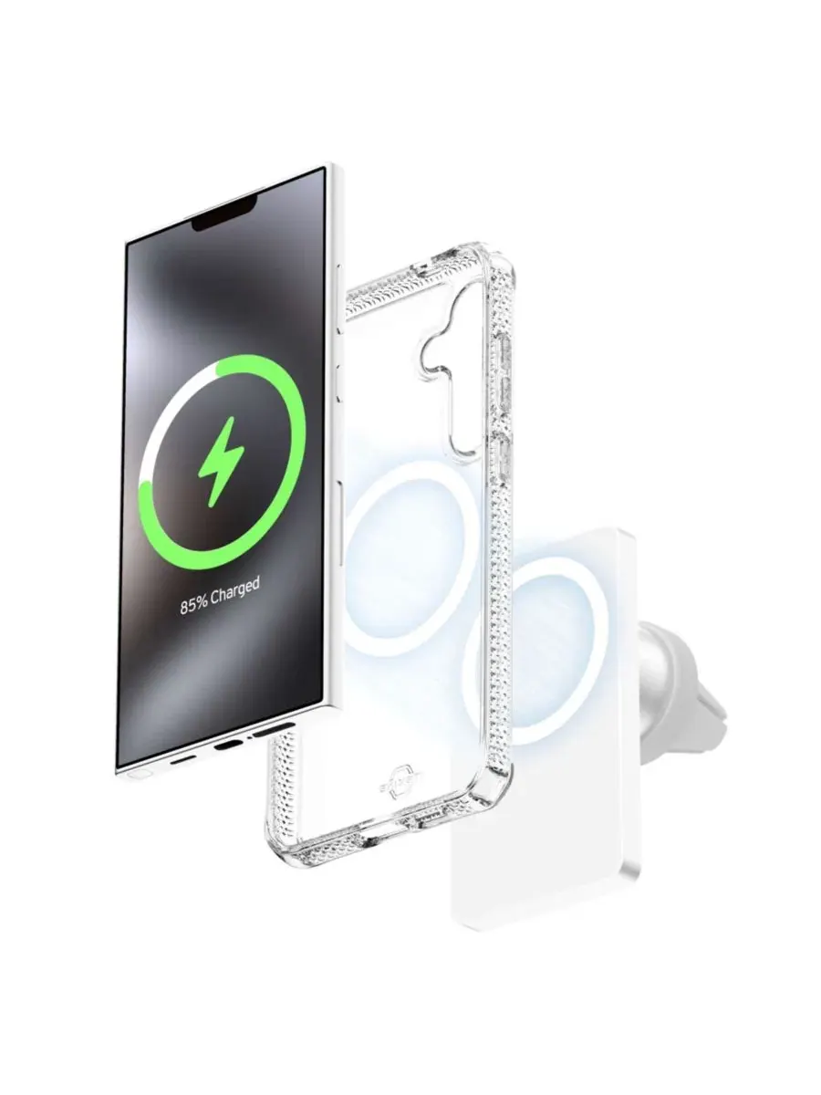 Чехол-гибрид с прозрачной спинкой, MagSafe, для Samsung Galaxy S25 Plus ITSkins — изображение 8 из 8, прозрачный