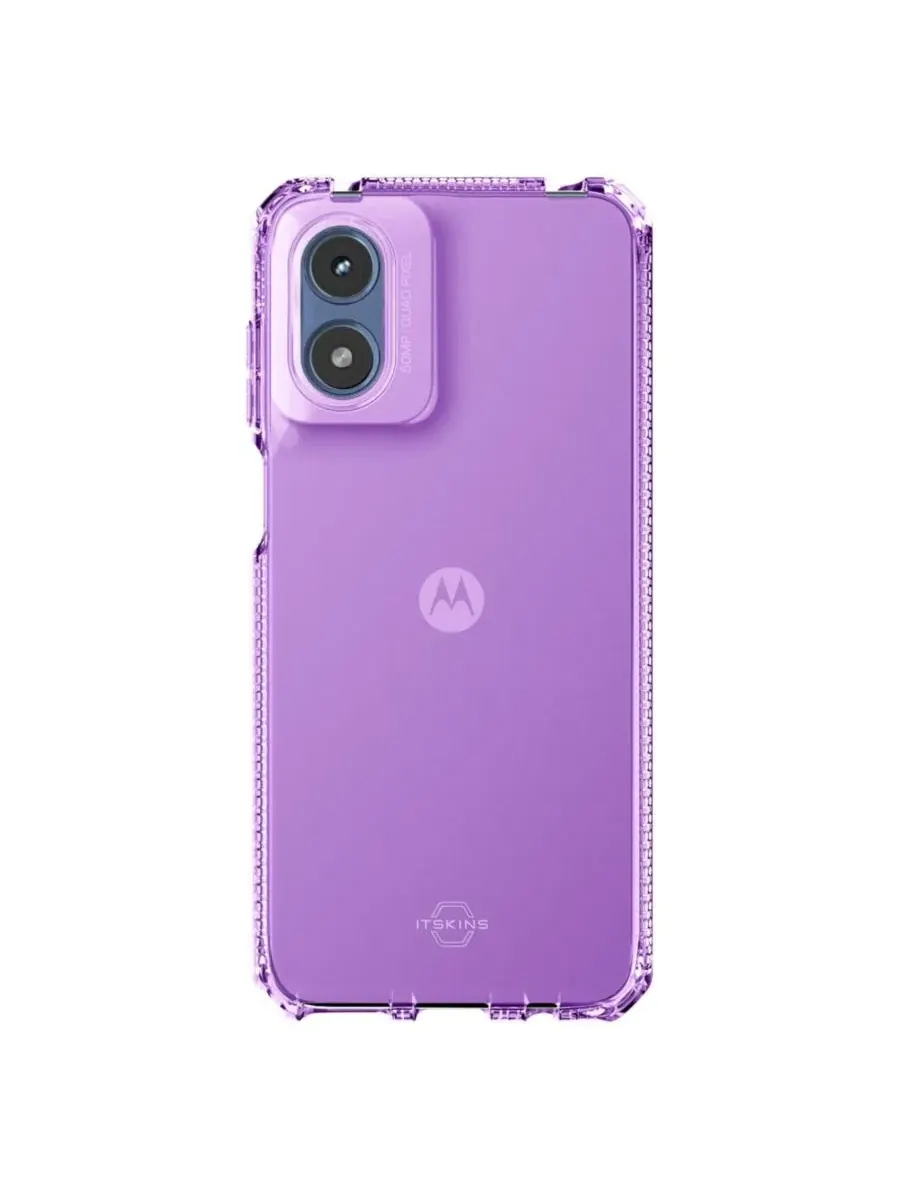 Прозрачный чехол Spectrum с защитой от падений, для Motorola Moto G Play (2024) ITSkins — изображение 2 из 5, фиолетовый