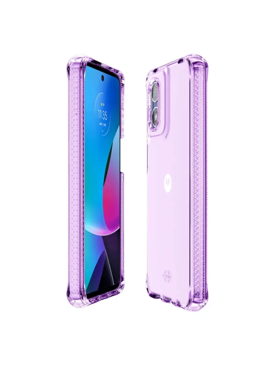 Прозрачный чехол Spectrum с защитой от падений, для Motorola Moto G Play (2024) ITSkins — изображение 3 из 5, фиолетовый