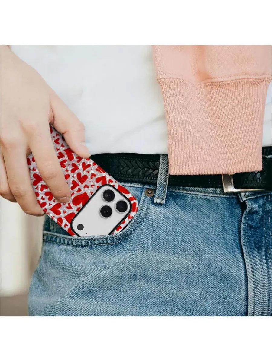 Чехол для iPhone 17 Pro с принтом, 2-в-1, ударопрочный, Crush Hearts GONEZ — изображение 5 из 7