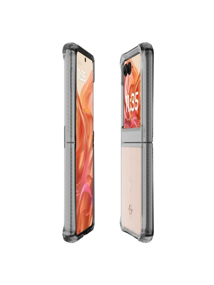 Чехол-гибрид Hybrid_R Clear для Motorola Razr (2024) ITSkins — изображение 2 из 9, черный