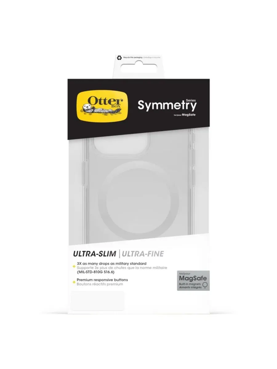 Чехол Symmetry Plus Clear MagSafe для Apple iPhone 15 Pro Otterbox — изображение 5 из 5, прозрачный