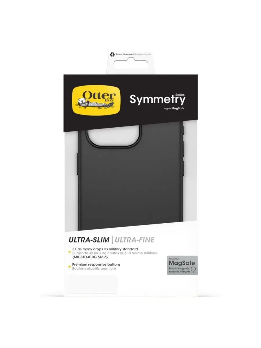 Защитный чехол Symmetry Plus MagSafe для Apple iPhone 15 Pro Otterbox — изображение 5 из 5, черный