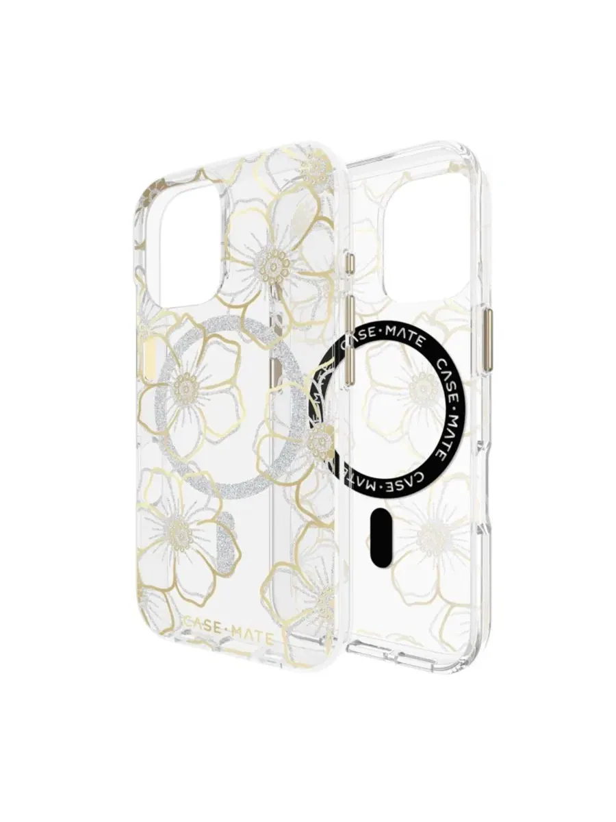 Чехол для iPhone 16 с магнитами, с принтом флорал, Floral Gems Case-Mate