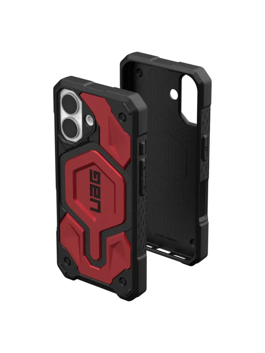 Чехол-книжка Monarch Pro для Apple iPhone 16, Urban Armor Gear — изображение 7 из 9, красный