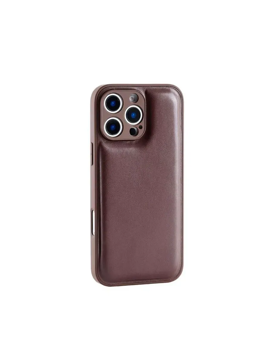Чехол для iPhone 16 Pro с приподнятыми краями Neutral Cushion Auramma — изображение 3 из 6, коричневый