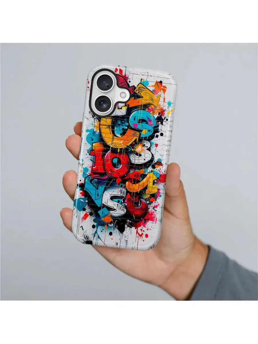 Чехол для iPhone 17, двухслойный ударопрочный, с уличным принтом GONEZ — изображение 4 из 6, мульти