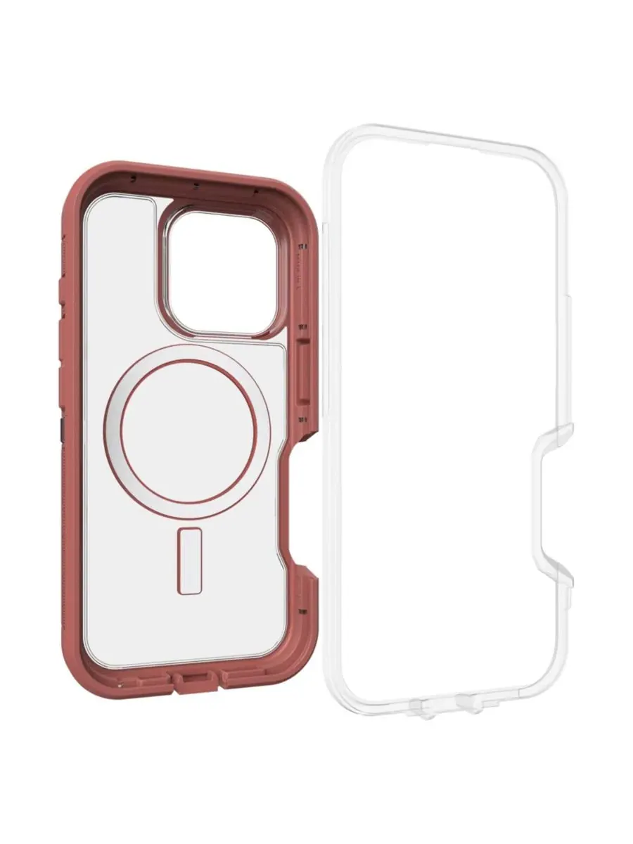 Чехол Defender Pro XT Clear MagSafe для Apple iPhone 16 Pro Otterbox — изображение 3 из 5, красный