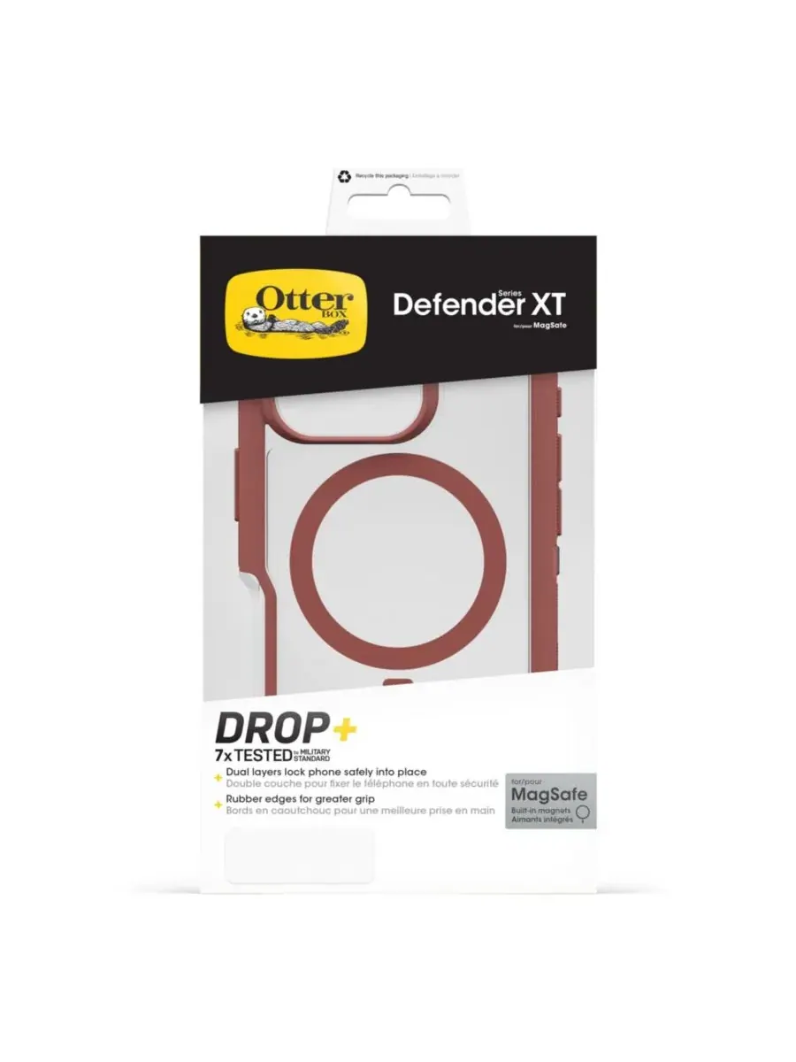 Чехол Defender Pro XT Clear MagSafe для Apple iPhone 16 Pro Otterbox — изображение 5 из 5, красный