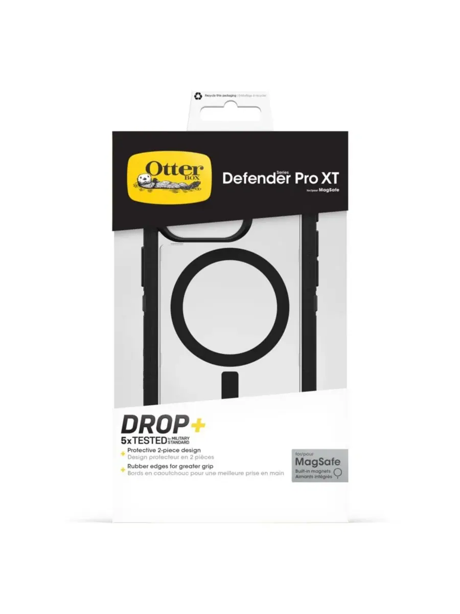 Защитный чехол Defender Pro XT Clear MagSafe Otterbox — изображение 5 из 5, черный