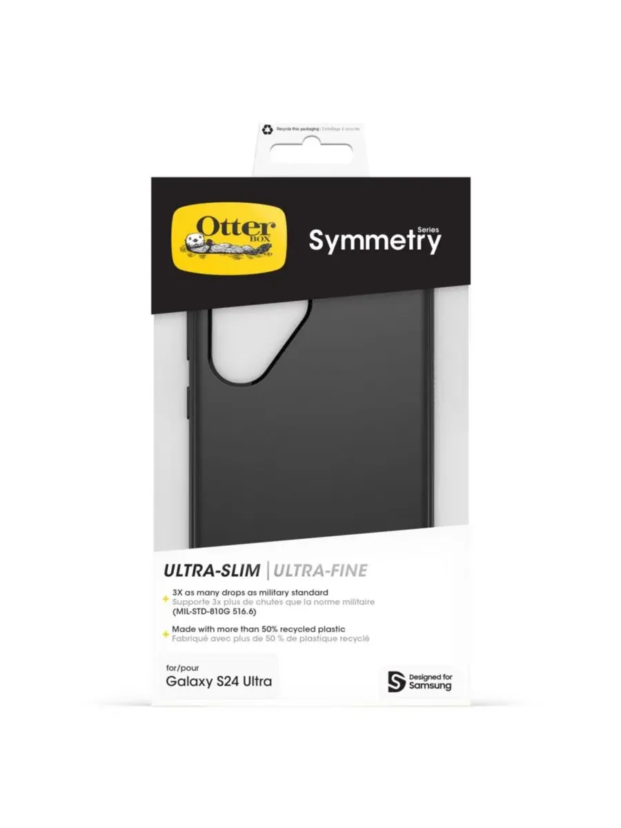 Защитный чехол Symmetry для Samsung Galaxy S24 Ultra Otterbox — изображение 5 из 5, черный