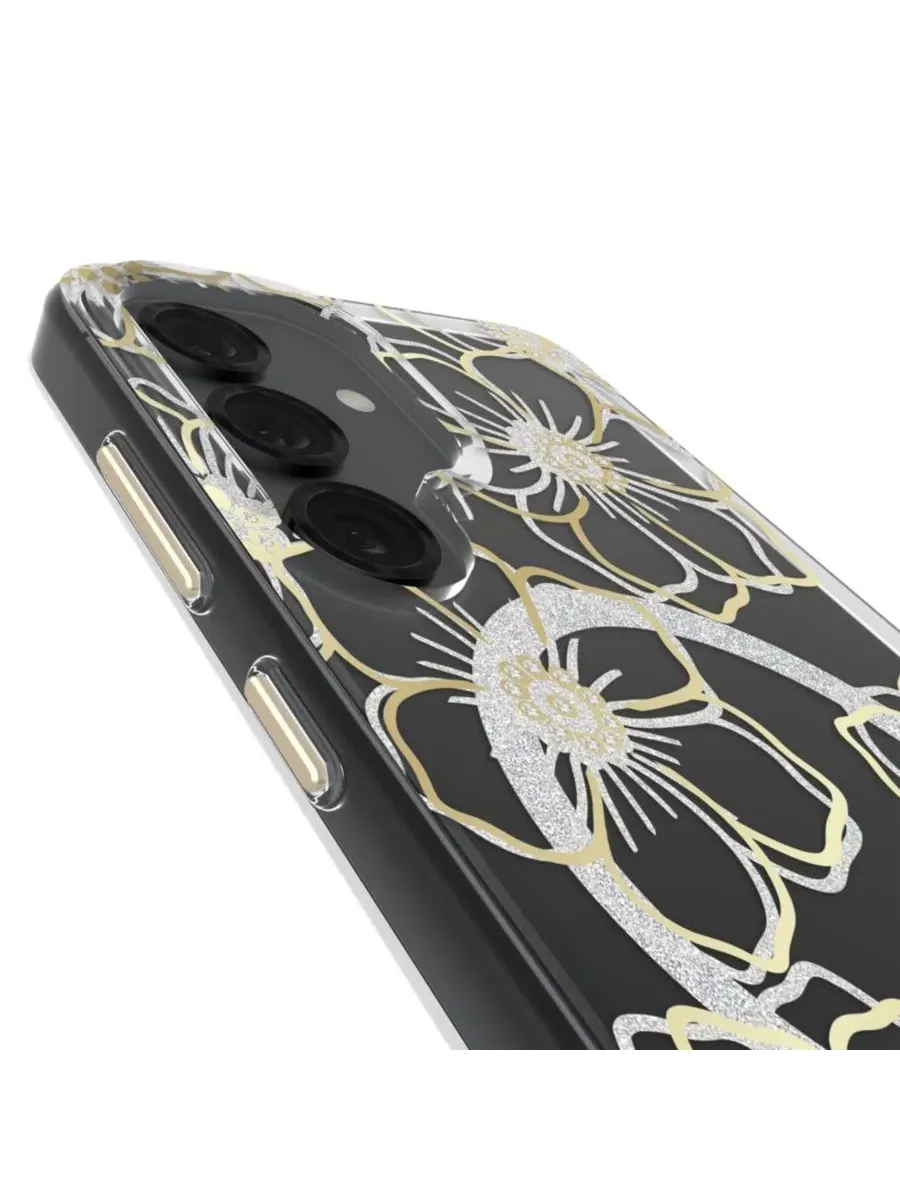 Чехол для телефона с принтом и стразами, модель Floral Gems Case-Mate — изображение 4 из 8, золото