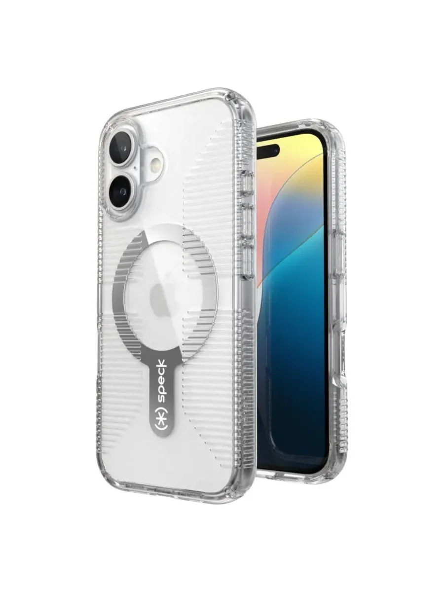 Защитный чехол с MagSafe Gemshell Grip для Apple iPhone 16 Speck — изображение 3 из 5, прозрачный