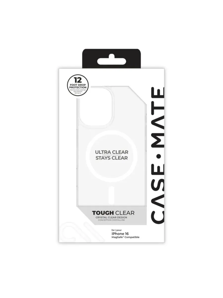 Чехол Tough Clear MagSafe для Apple iPhone 16 Case-Mate — изображение 4 из 4, прозрачный