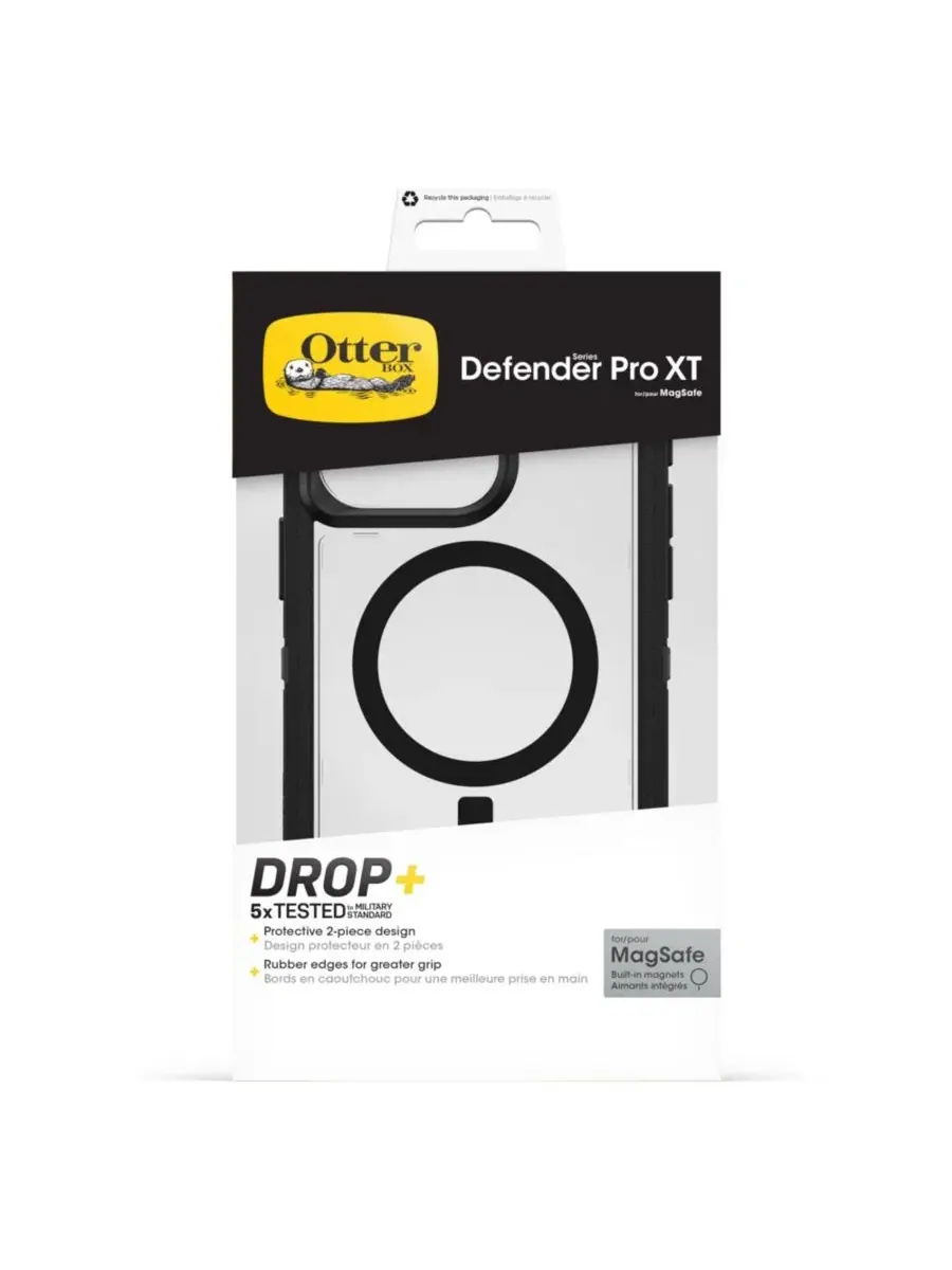 Защитный чехол Defender Pro XT Clear MagSafe для Apple iPhone 15 Pro Max Otterbox — изображение 5 из 5, черный