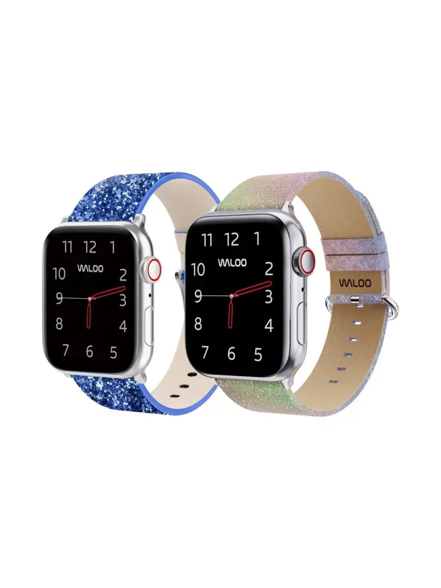 Комплект ремешков для Apple Watch с блестками и браслетом Waloo — изображение 1 из 6, синий