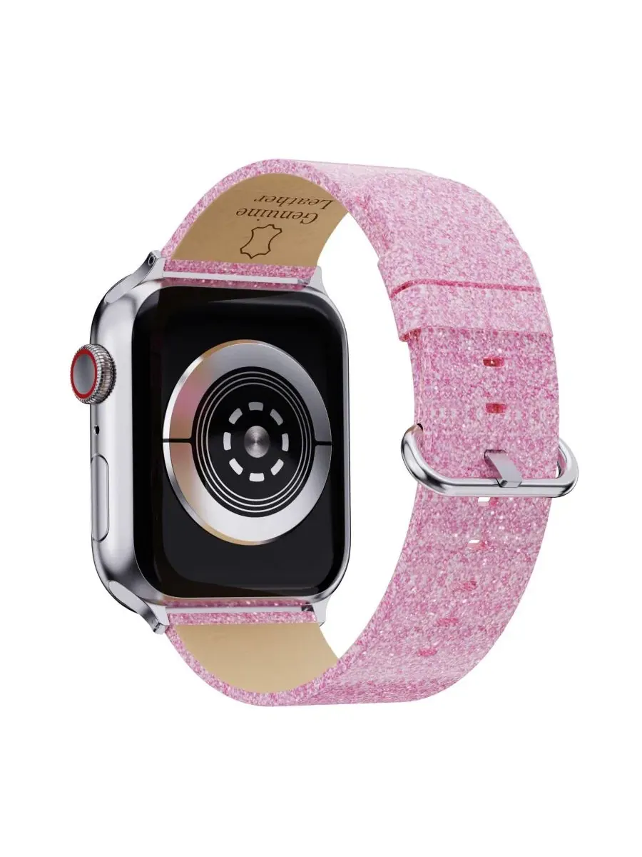 Комплект ремешков для Apple Watch Waloo Leather Bling & Shiny Brilliance — изображение 6 из 6, золотистый розовый