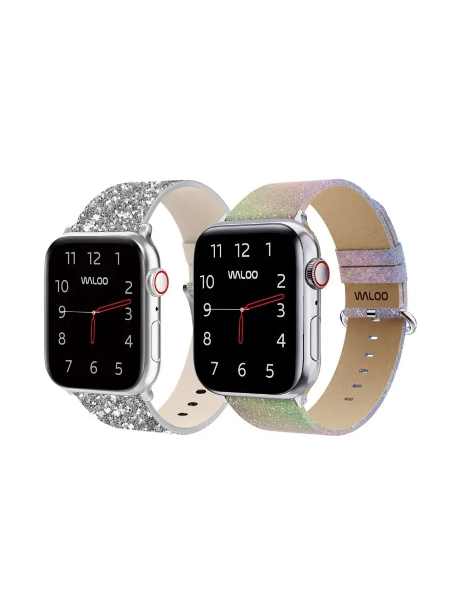 Комплект ремешков для Apple Watch Waloo — серебристый