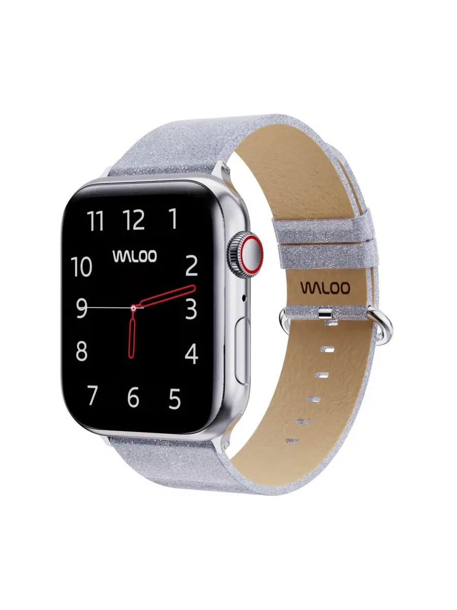 Комплект ремешков для Apple Watch, 2 шт., с блестками Waloo — изображение 5 из 6, серебристый серебристый