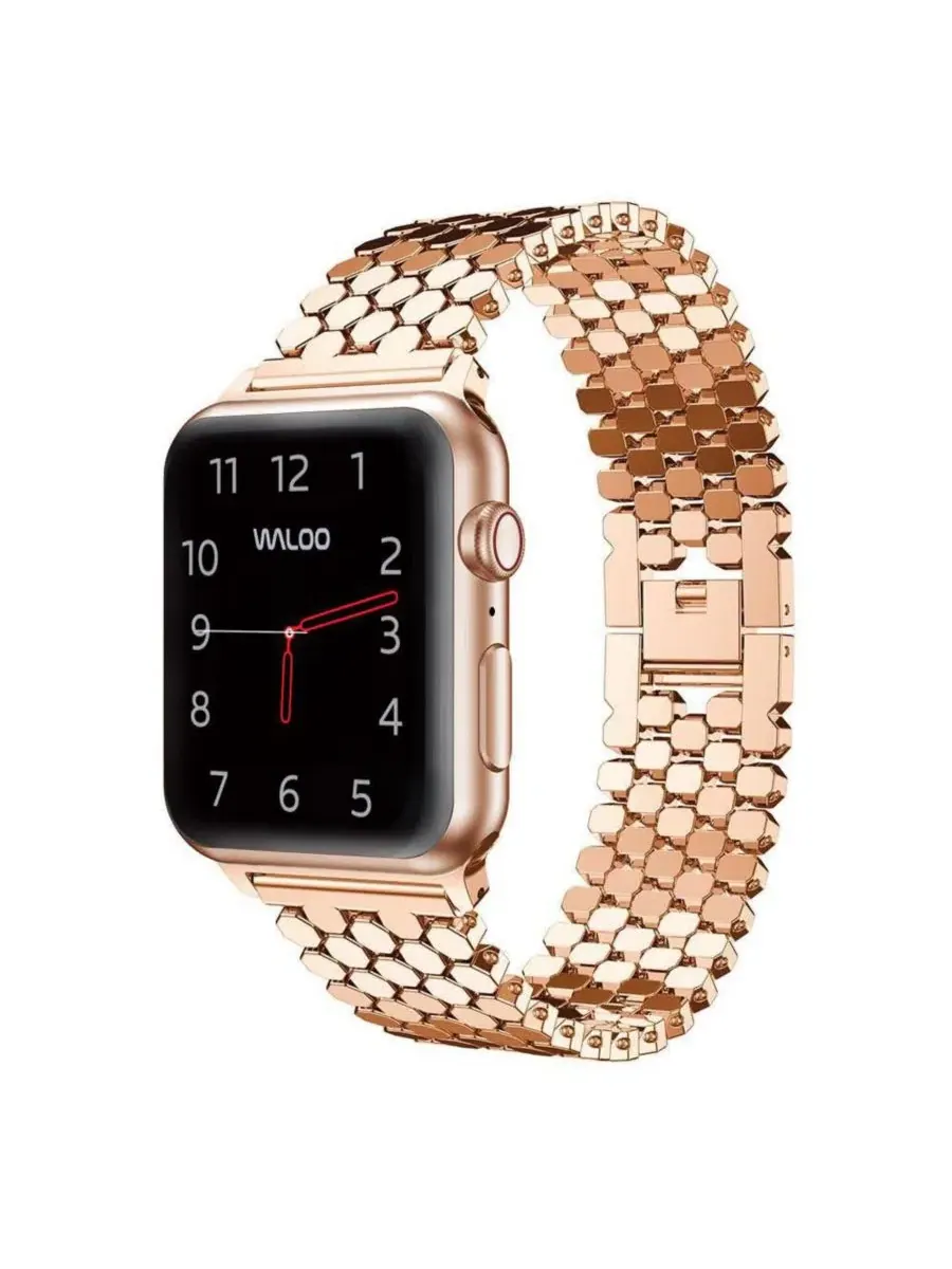 Ремешок для Apple Watch Honeycomb Style Waloo — изображение 1 из 3, розовый золотистый
