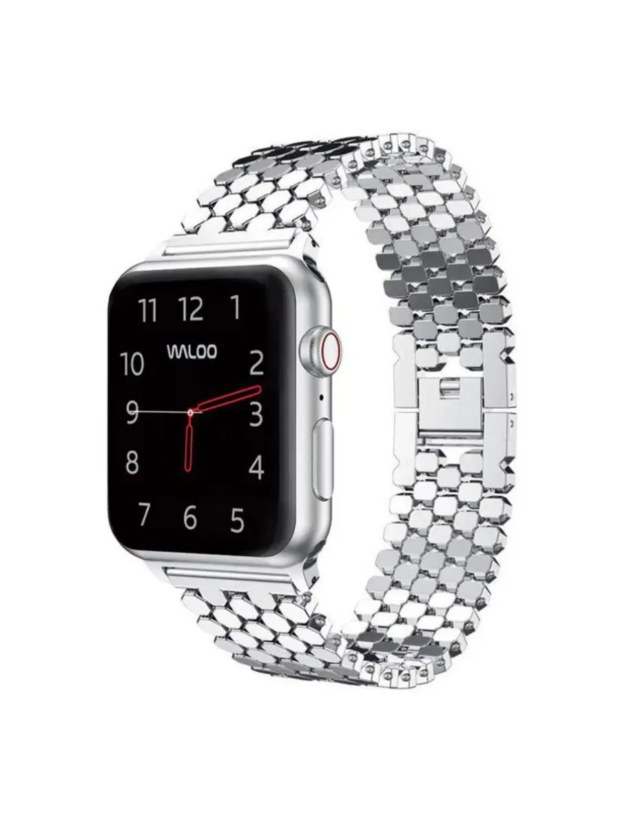 Ремешок Honeycomb Style для Apple Watch Waloo — серебристый
