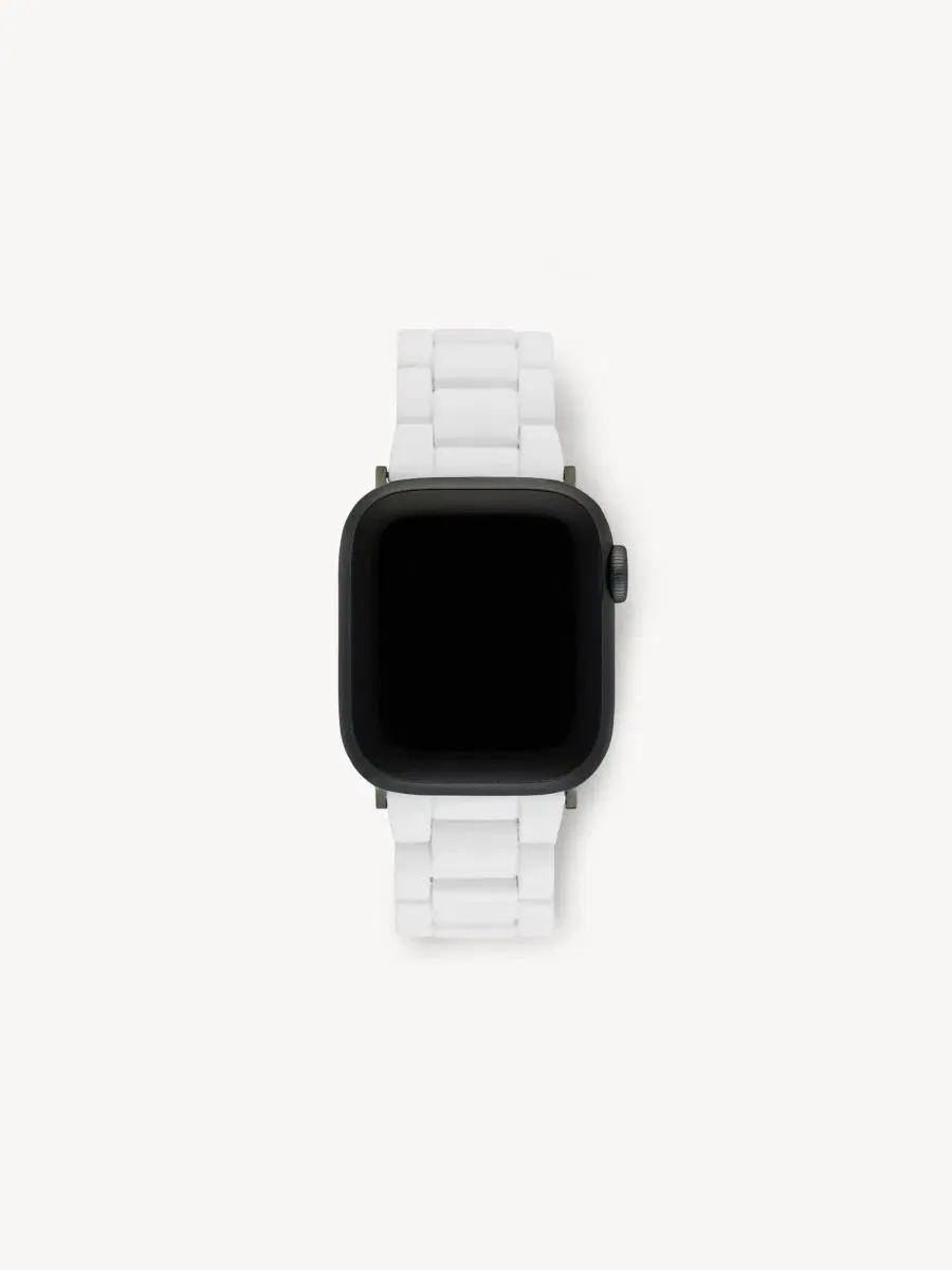 Ремешок для Apple Watch из ацетата, с комплектом для регулировки Machete — изображение 1 из 3, белый черный