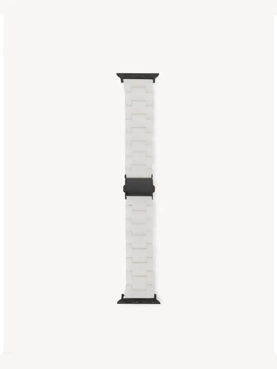 Ремешок для Apple Watch из ацетата, с комплектом для регулировки Machete — изображение 3 из 3, белый черный