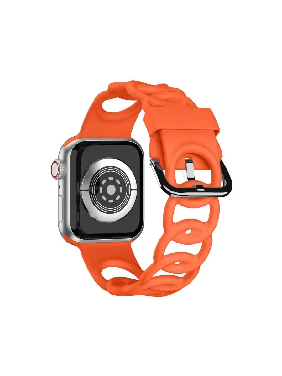 Силиконовый ремешок-петля с пряжкой для Apple Watch Waloo — изображение 2 из 3, оранжевый