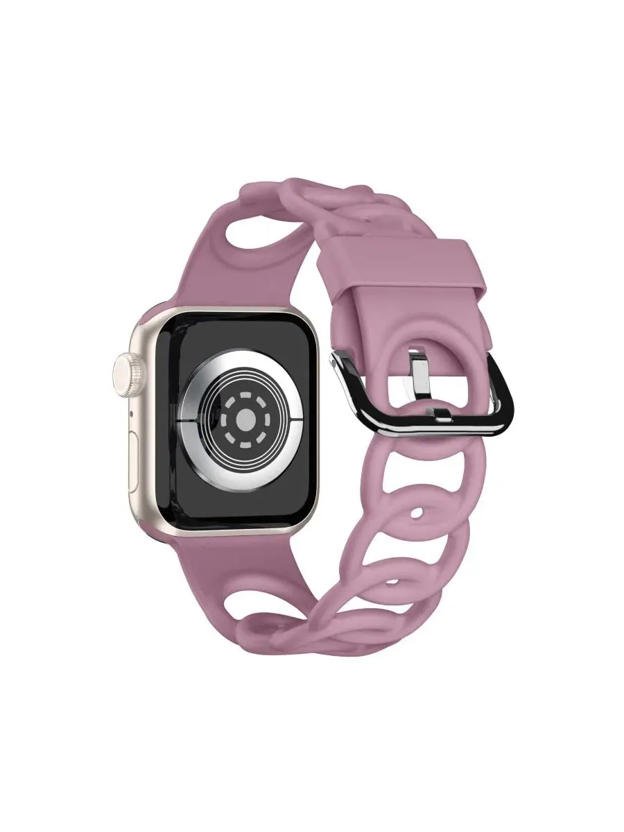 Силиконовый ремешок с петлями для Apple Watch Waloo — изображение 2 из 3, фиолетовый