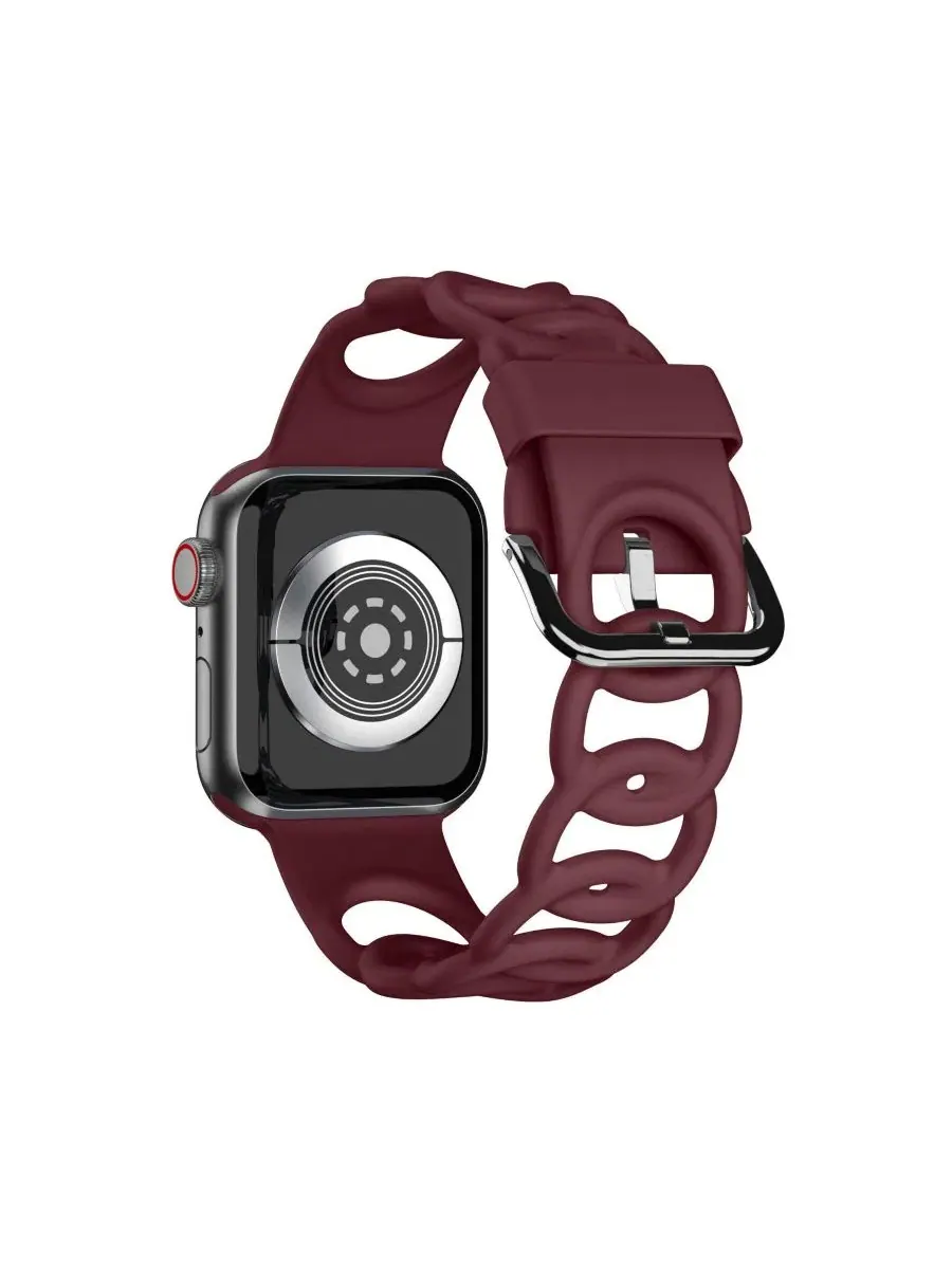 Ремешок для Apple Watch Waloo Silicone Link Looped — изображение 2 из 3, бордовый