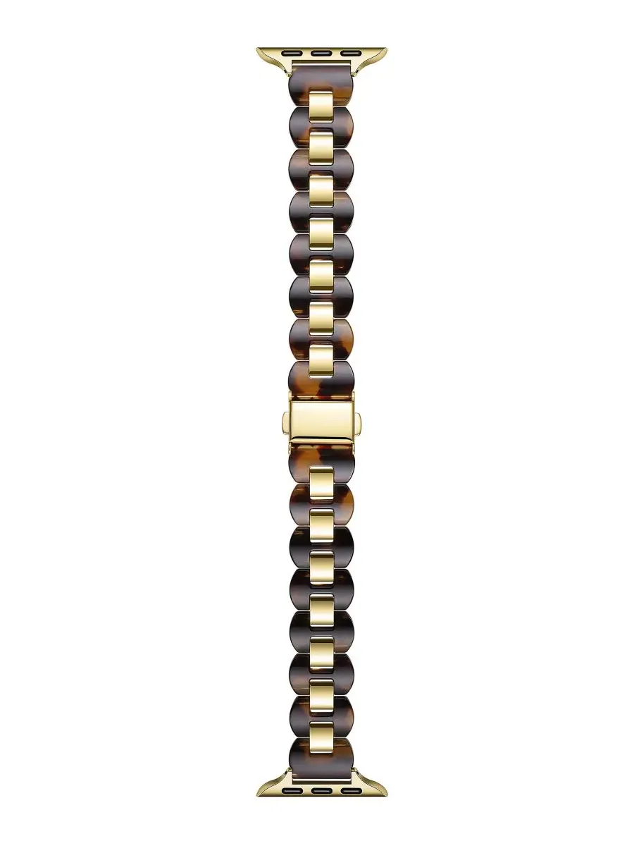 Браслет Aria Scalloped Resin Stainless Steel Band для Apple Watch Posh Tech — изображение 2 из 4, золотистый