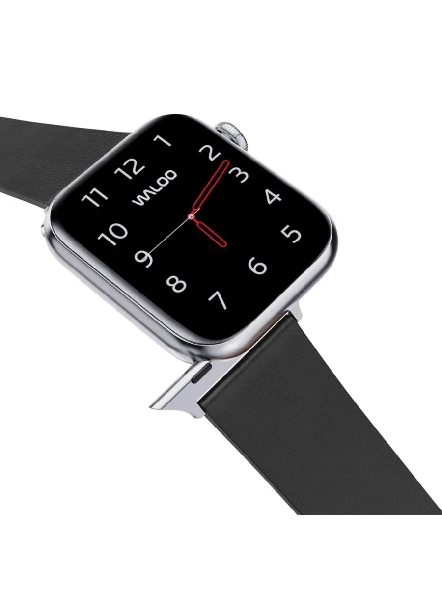Ремешок для Apple Watch Leather Grain Band Waloo — изображение 4 из 5, черный