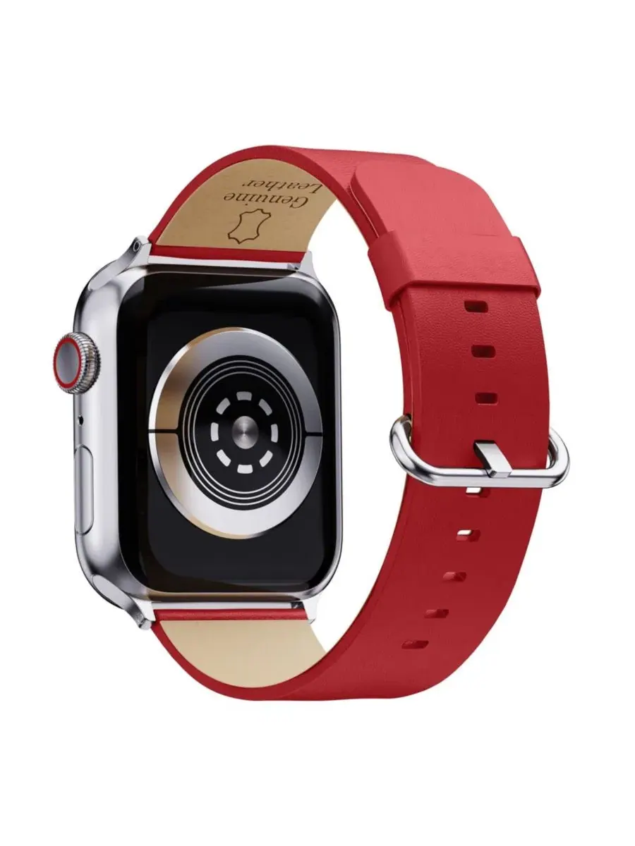 Ремешок для Apple Watch из натуральной кожи Waloo — изображение 2 из 5, красный