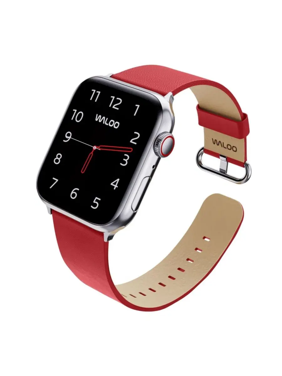 Ремешок для Apple Watch из натуральной кожи Waloo — изображение 5 из 5, красный