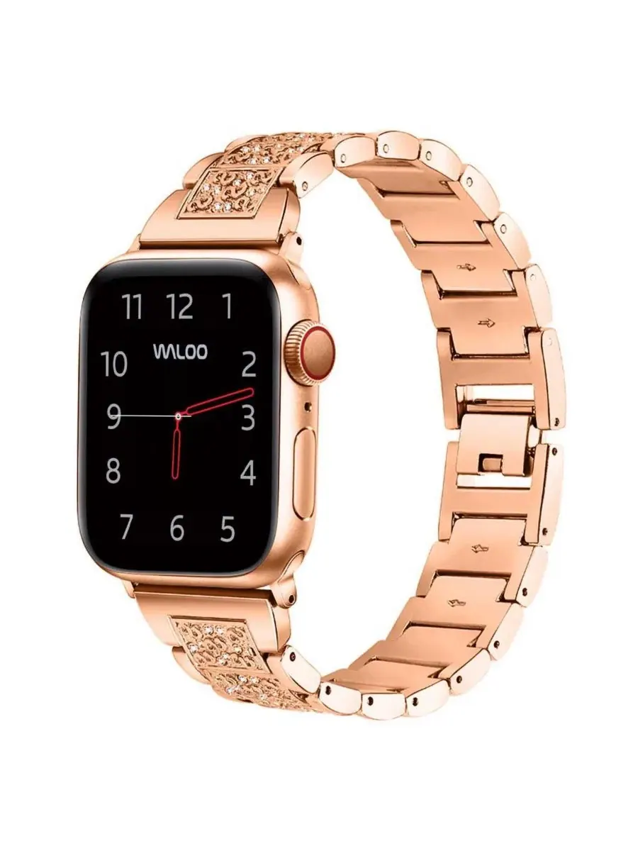 Ремешок для Apple Watch с узором из стразов Waloo — золотистый