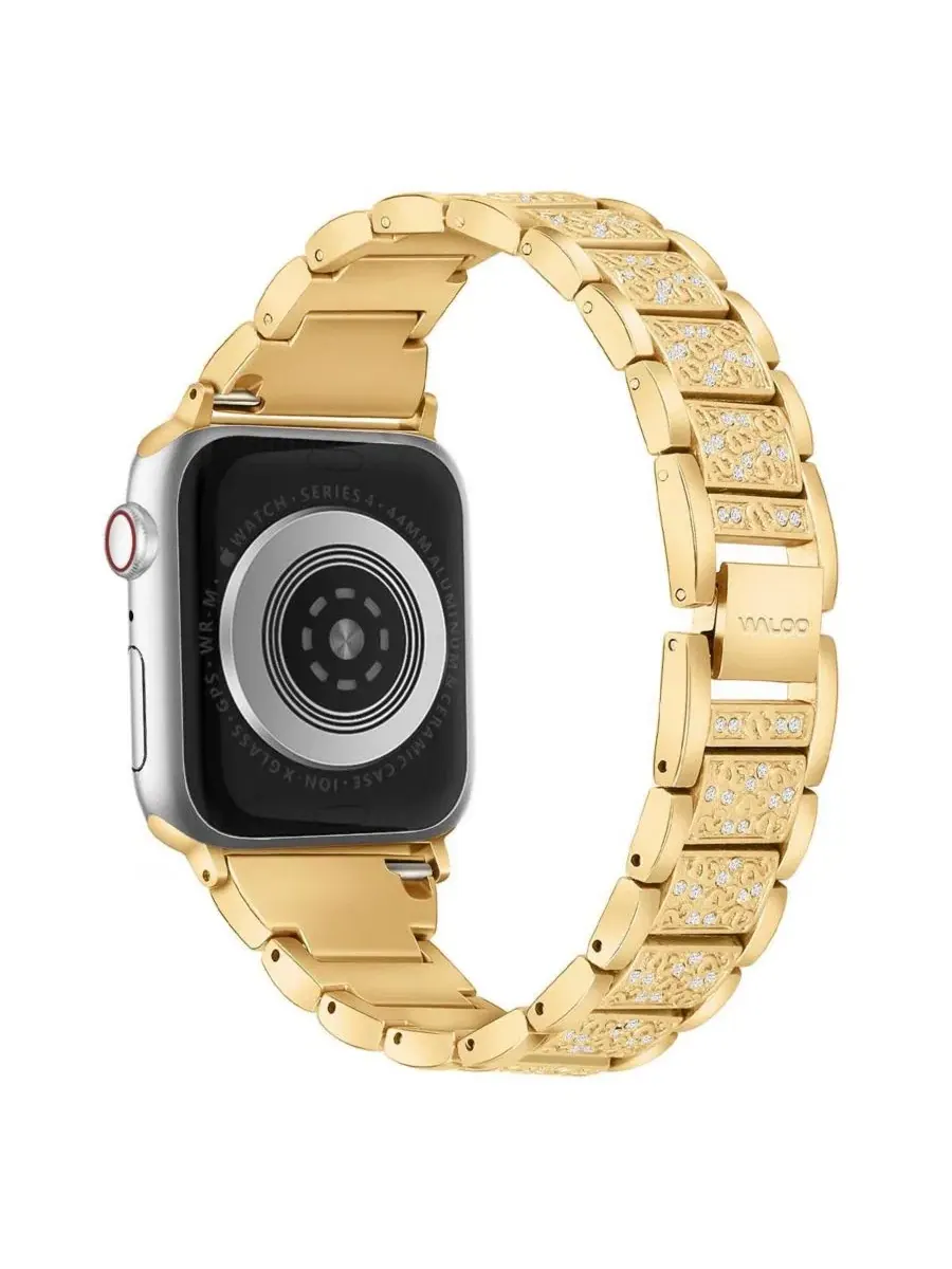 Ремешок для Apple Watch с узором из страз Rhinestone Pattern Waloo — изображение 2 из 3, желтый золотистый