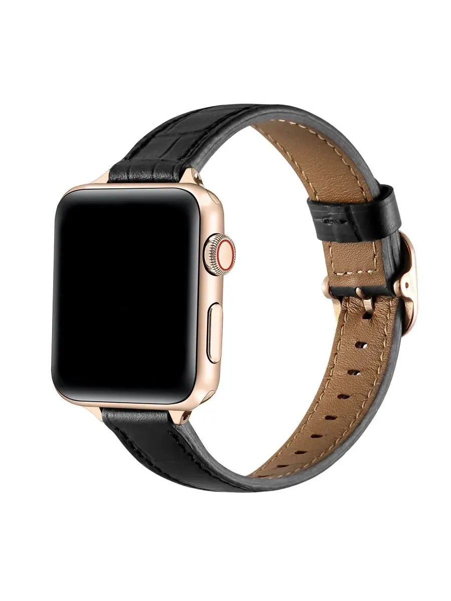Ремешок Carmen Skinny Croc Leather для Apple Watch Posh Tech — изображение 2 из 4, черный