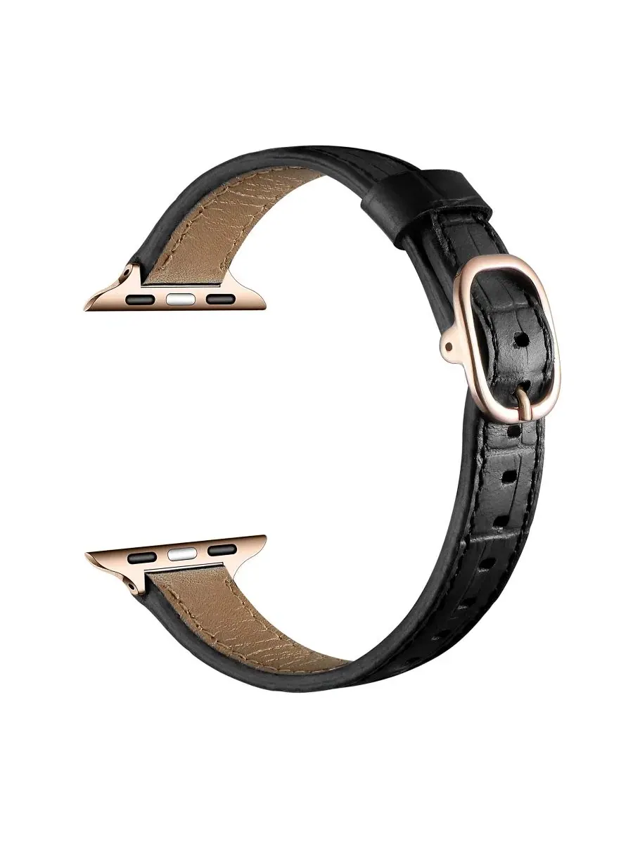 Ремешок Carmen Skinny Croc Leather для Apple Watch Posh Tech — изображение 3 из 4, черный