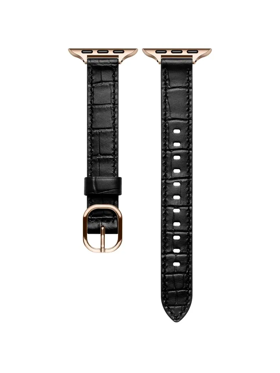 Ремешок Carmen Skinny Croc Leather для Apple Watch Posh Tech — изображение 4 из 4, черный