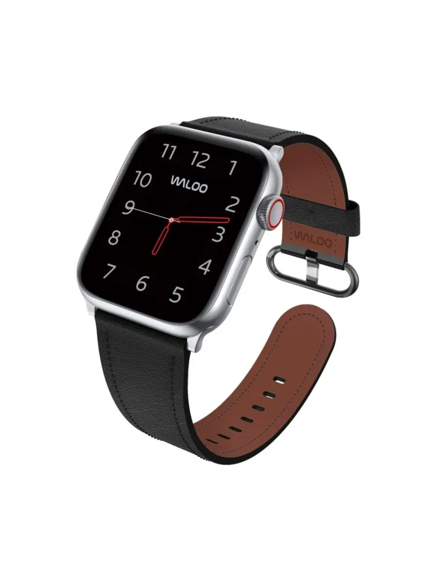 Ремешок из натуральной кожи для Apple Watch Waloo — изображение 2 из 5, черный