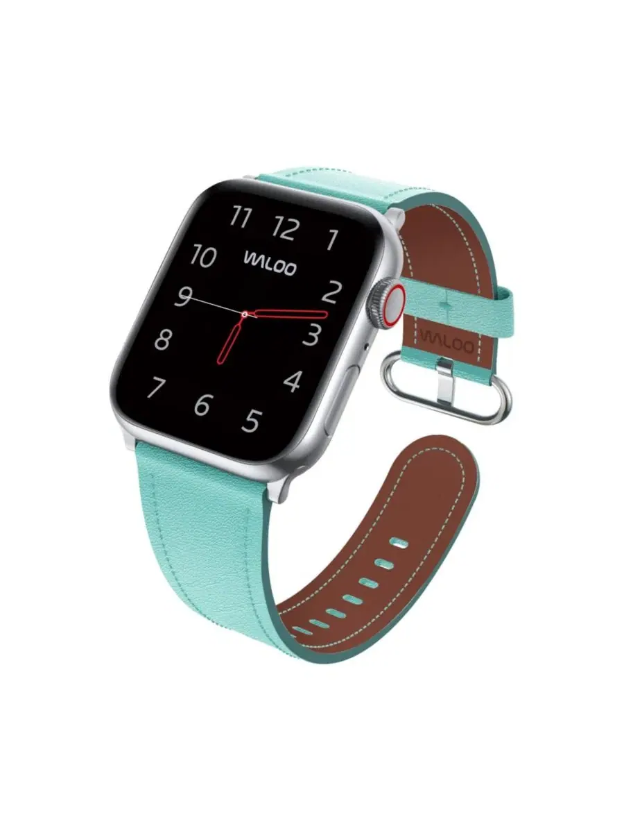 Ремешок для Apple Watch Classic Leather Band Waloo — изображение 4 из 5, голубой