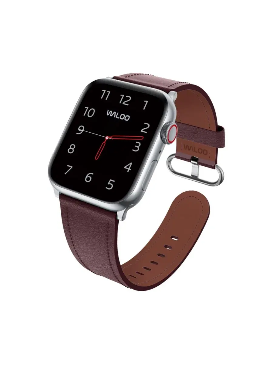 Ремешок для Apple Watch из натуральной кожи, с пряжкой Waloo — изображение 4 из 5, коричневый