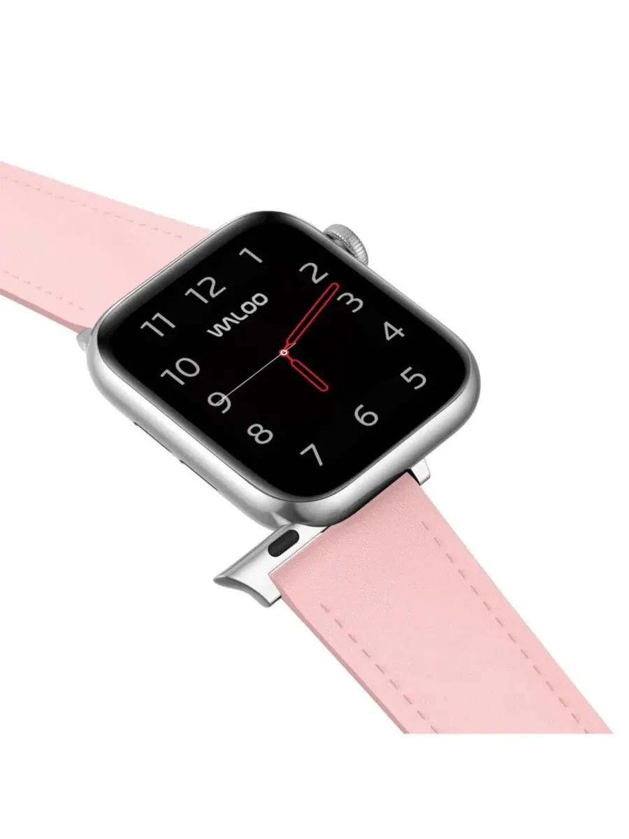 Ремешок для Apple Watch из натуральной кожи, с пряжкой Waloo — изображение 4 из 5, розовый