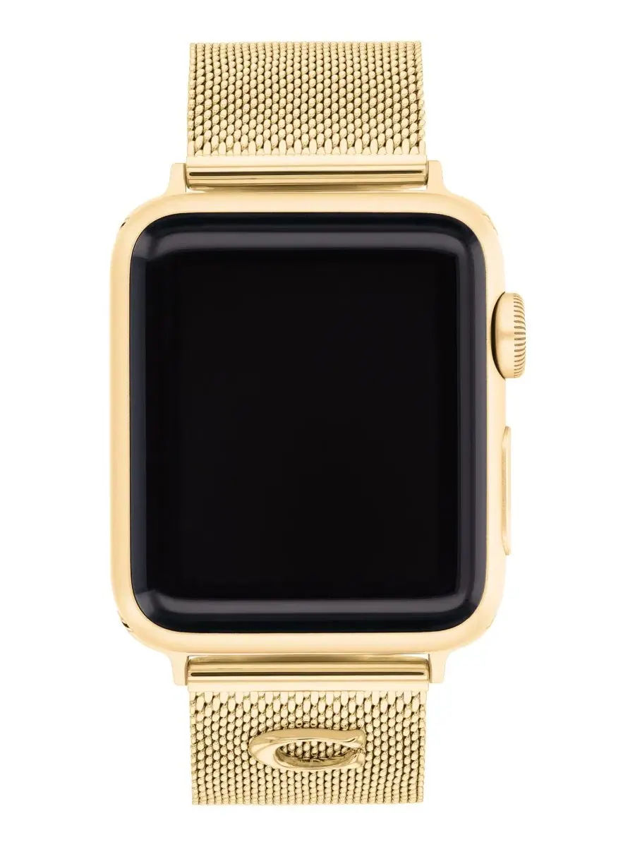 Браслет для Apple Watch из нержавеющей стали с позолотой COACH