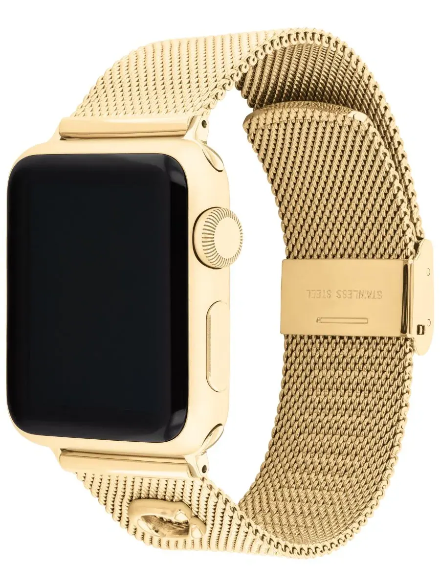 Браслет для Apple Watch из нержавеющей стали с позолотой COACH — изображение 3 из 5