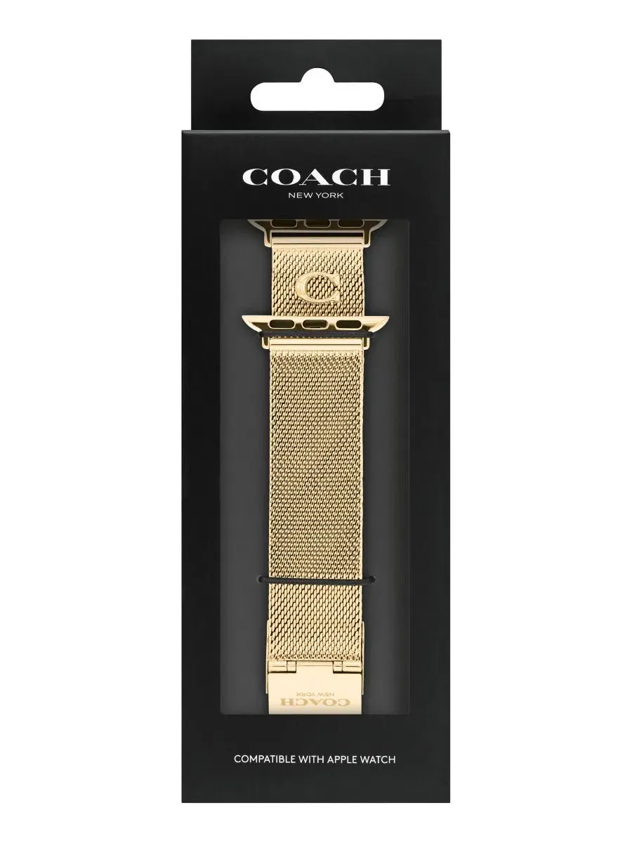 Браслет для Apple Watch из нержавеющей стали с позолотой COACH — изображение 4 из 5