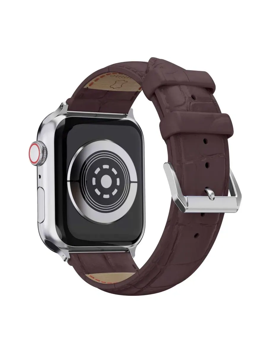 Ремешок для Apple Watch с тиснением под крокодила Waloo — изображение 2 из 5, коричневый